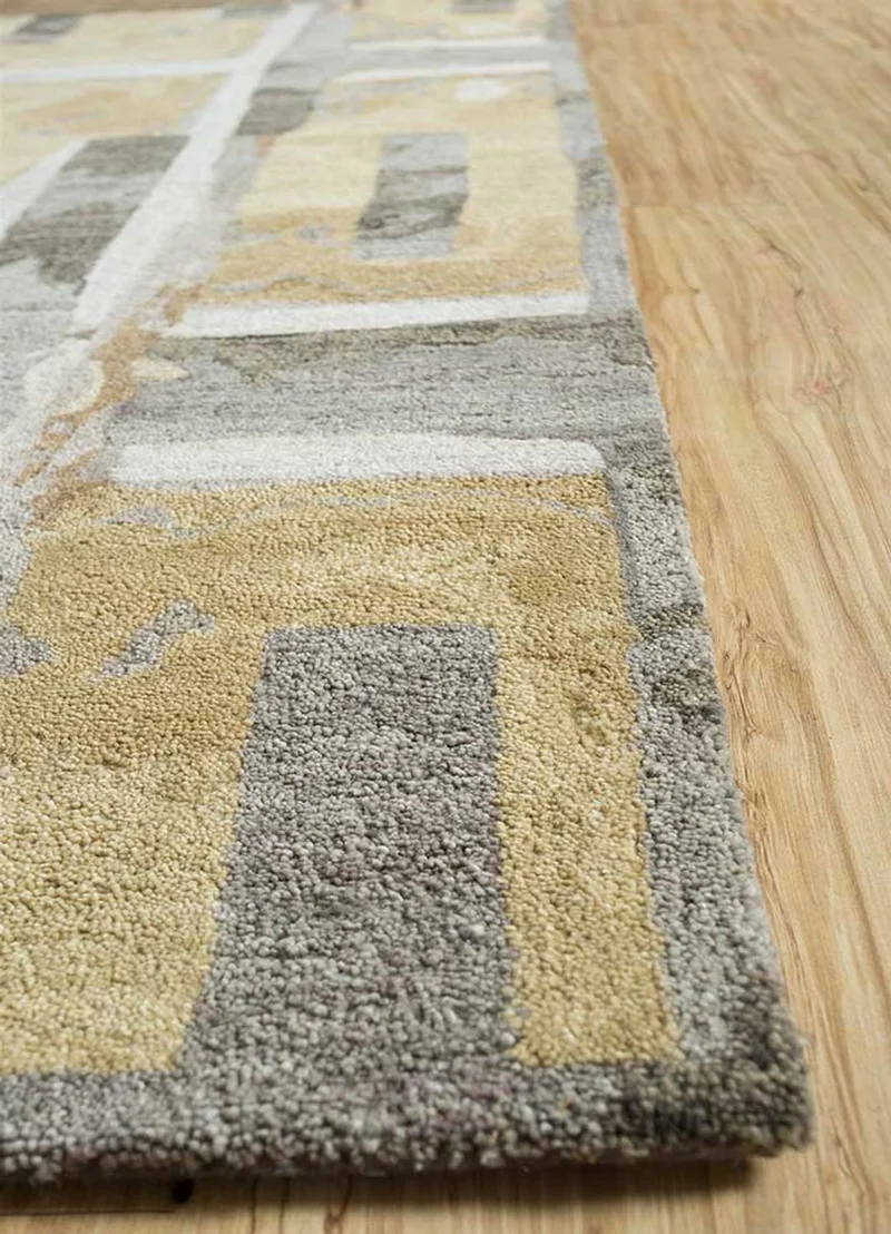 Wollteppich - 180 x 270 cm - gold
