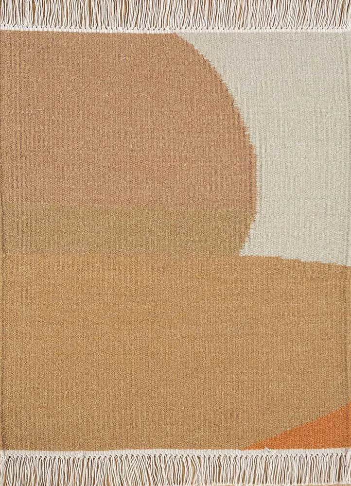 Wollteppich - 60 x 90 cm - gold