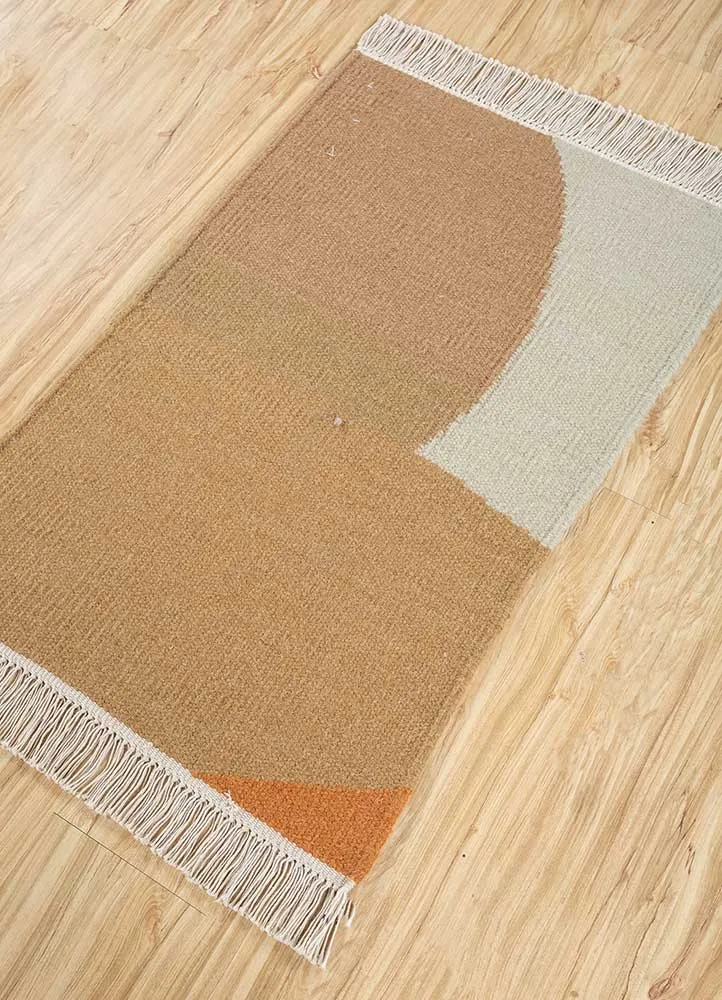 Wollteppich - 60 x 90 cm - gold