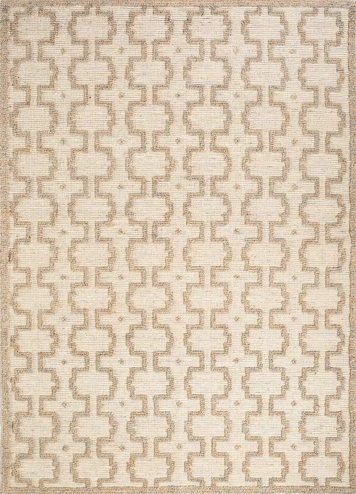 Juteteppich - 195 x 285 cm - hellbeige
