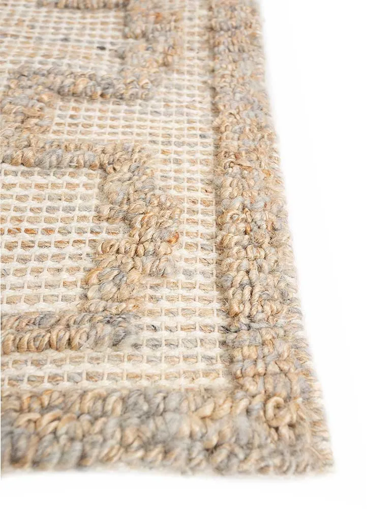 Juteteppich - 195 x 285 cm - hellbeige