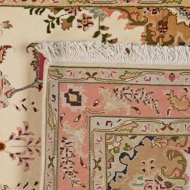 Tabriz 50 Raj · Handgeknüpft – Beige, 201x85 cm