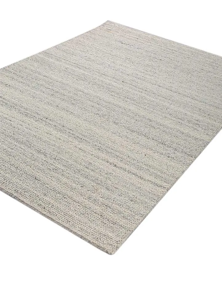 Wollteppich - 120 x 180 cm - silber