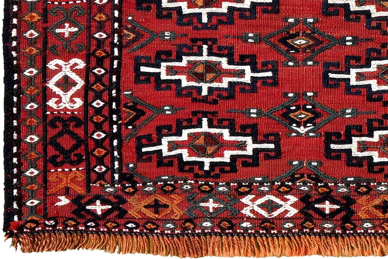 Kelim Turkman · Handgewebt – Rot, 51x119 cm