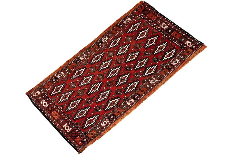 Kelim Turkman · Handgewebt – Rot, 51x119 cm