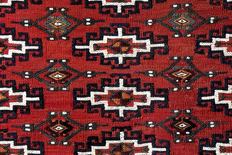 Kelim Turkman · Handgewebt – Rot, 51x119 cm