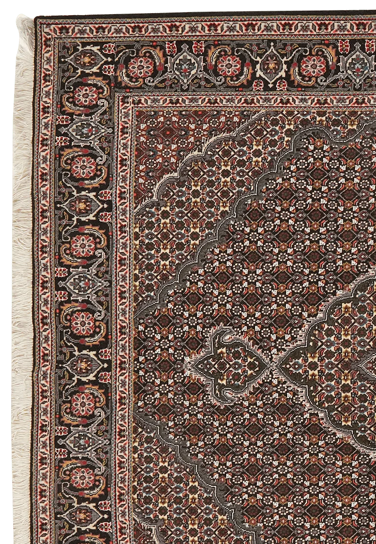 Tabriz 40 Raj · Handgeknüpft – Blau, 198x153 cm