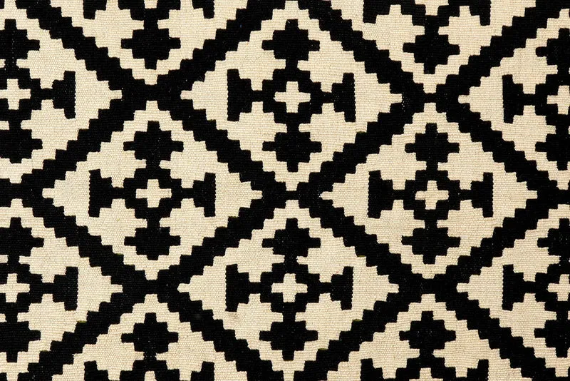 Kelim Gashgai · Handgewebt – Schwarz, 202x156 cm