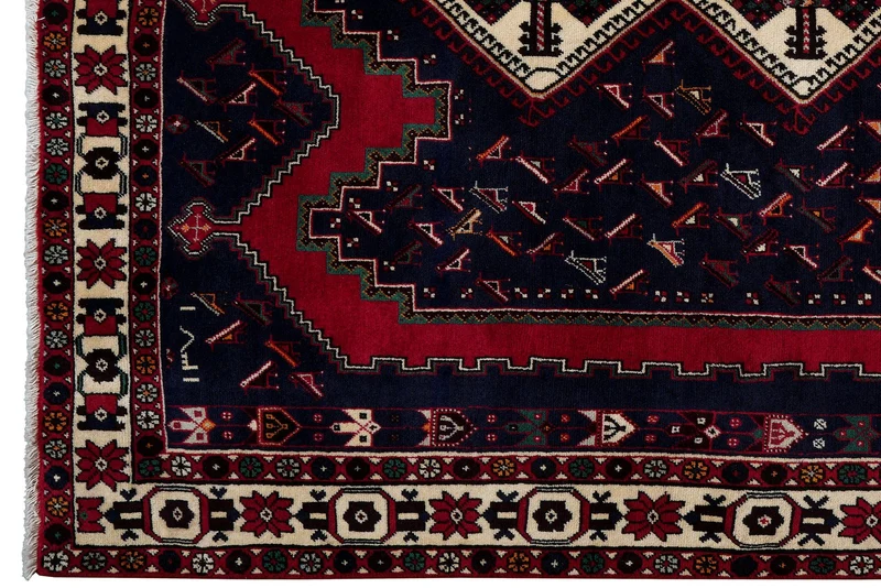Afshar · Handgeknüpft – Blau, 219x168 cm
