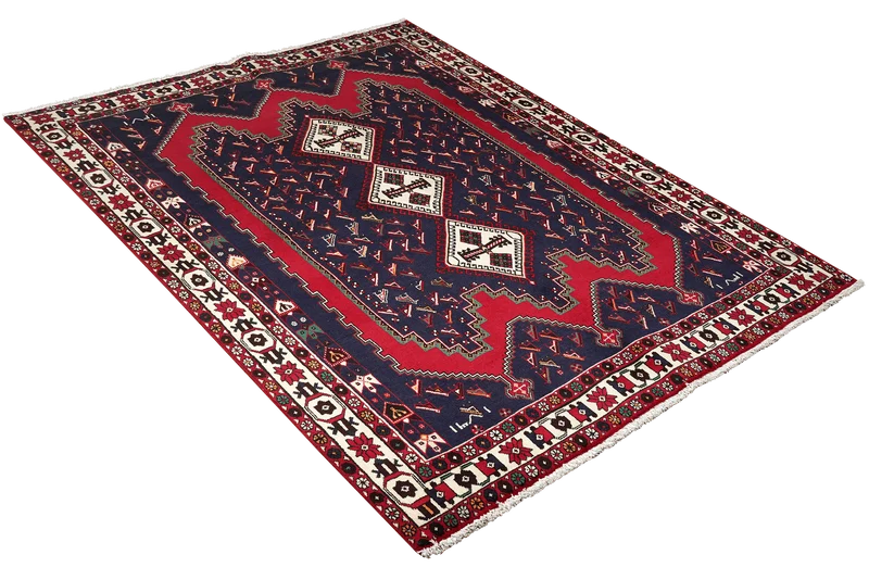 Afshar · Handgeknüpft – Blau, 219x168 cm