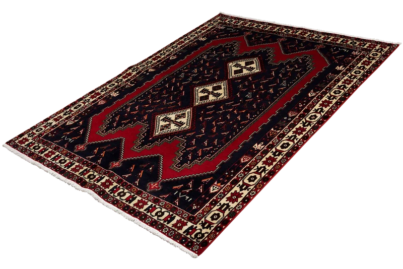 Afshar · Handgeknüpft – Blau, 219x168 cm