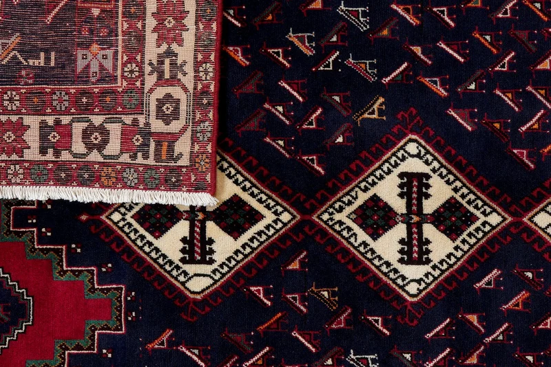 Afshar · Handgeknüpft – Blau, 219x168 cm