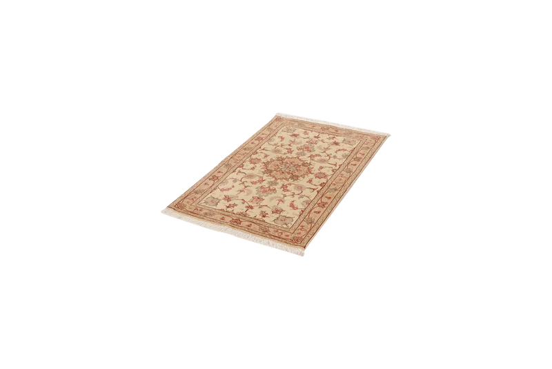 Tabriz 50 Raj · Handgeknüpft – Beige, 110x72 cm