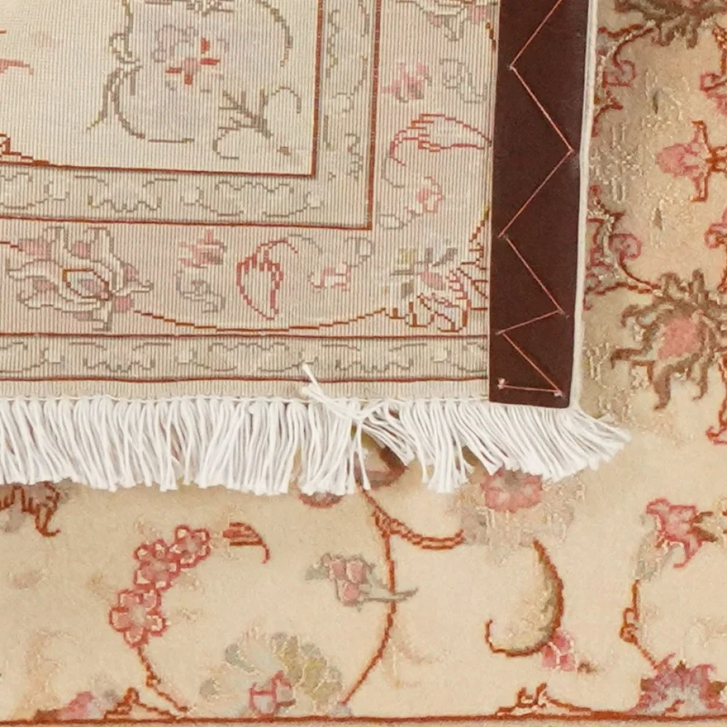 Tabriz 50 Raj · Handgeknüpft – Beige, 110x72 cm