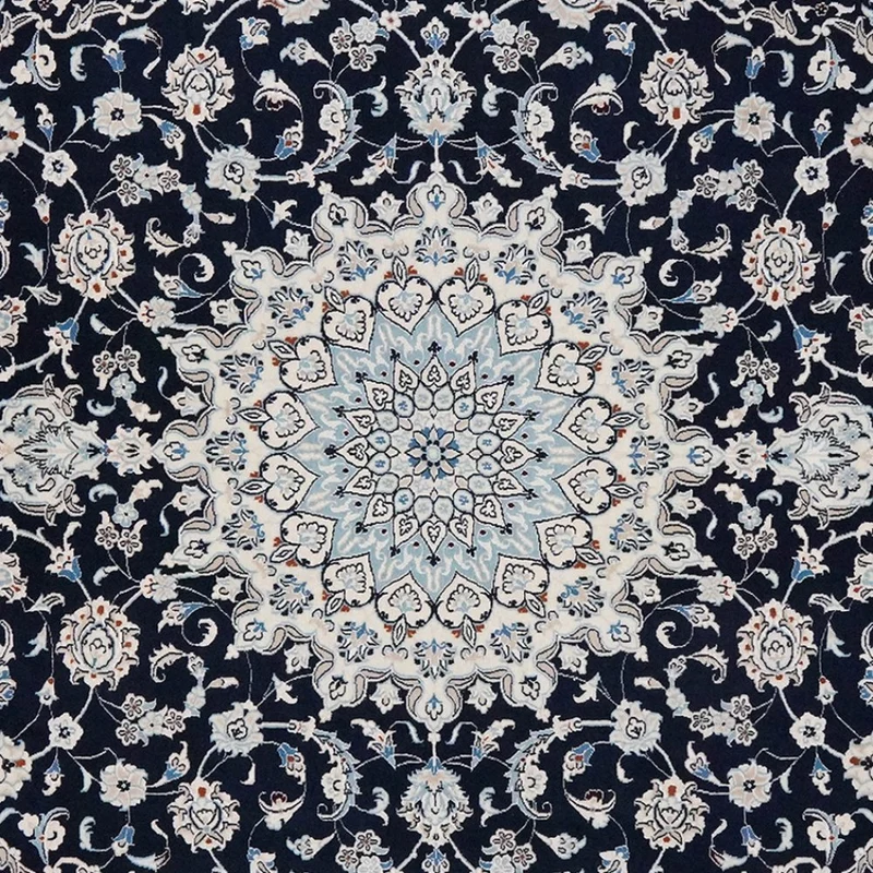 Nain 9La · Handgeknüpft – Blau, 305x200 cm