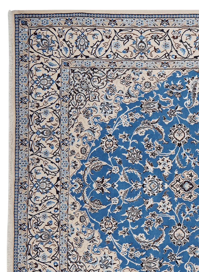 Nain 9La · Handgeknüpft – Blau, 313x207 cm