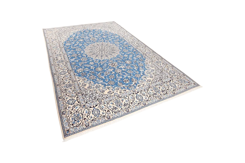 Nain 9La · Handgeknüpft – Blau, 313x207 cm