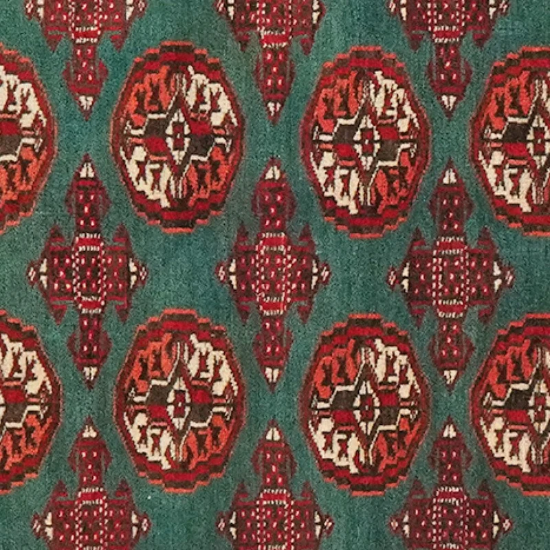 Turkman · Handgeknüpft – Grün, 124x99 cm