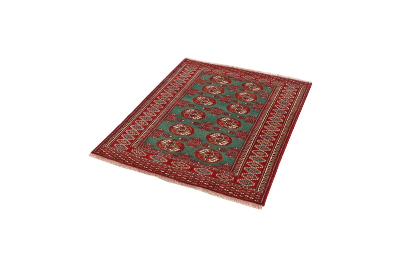 Turkman · Handgeknüpft – Grün, 124x99 cm
