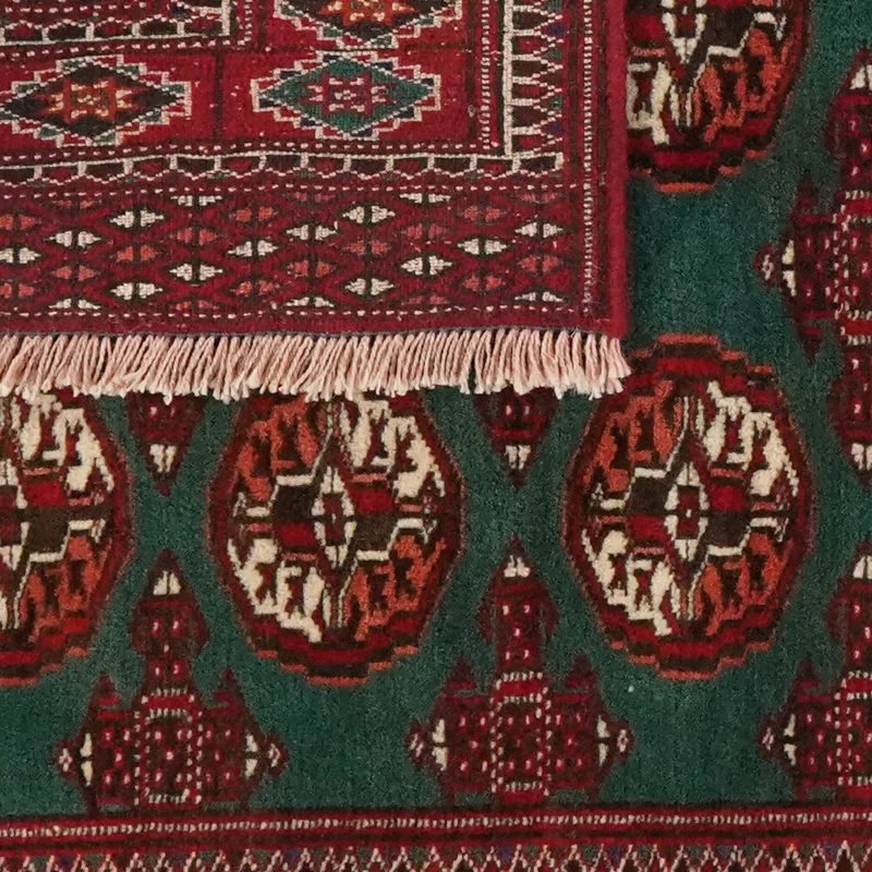 Turkman · Handgeknüpft – Grün, 124x99 cm