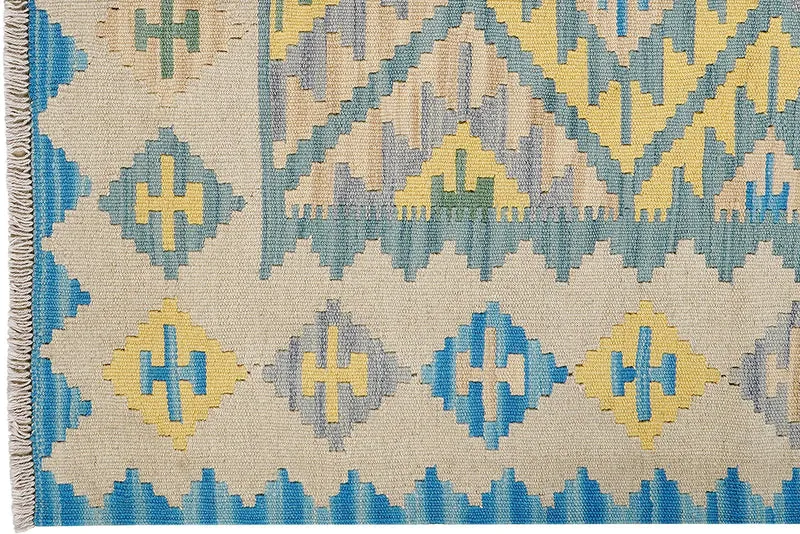 Kelim Gashgai · Handgewebt – Grün, 177x126 cm