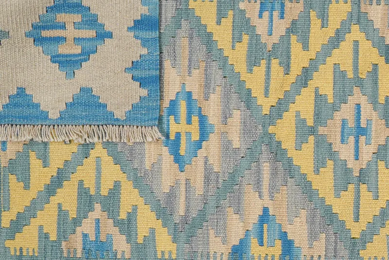Kelim Gashgai · Handgewebt – Grün, 177x126 cm