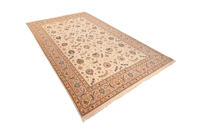 Tabriz 50 Raj · Handgeknüpft – Beige, 310x203 cm