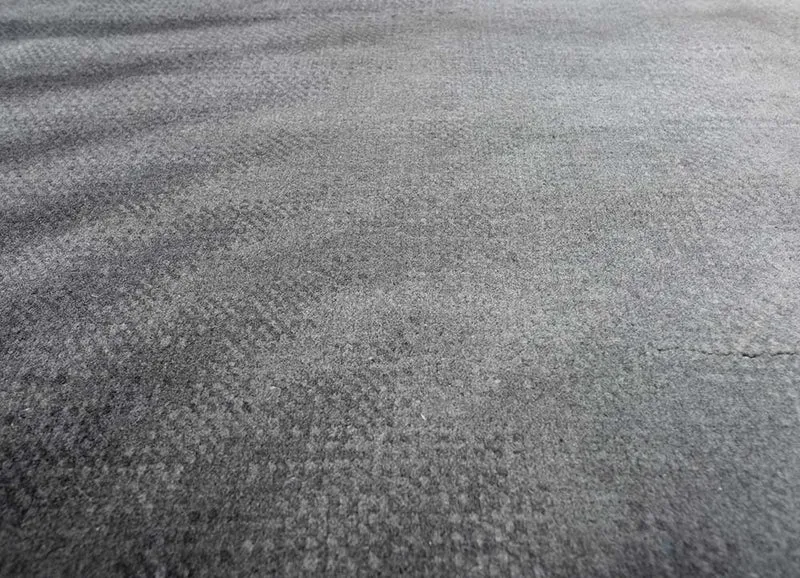 Wollteppich rund - 180 x 180 cm - grau