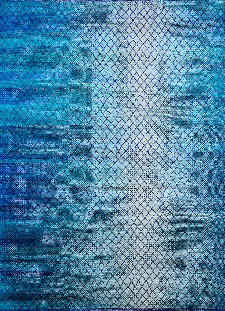 Wollteppich - 240 x 300 cm - hellblau