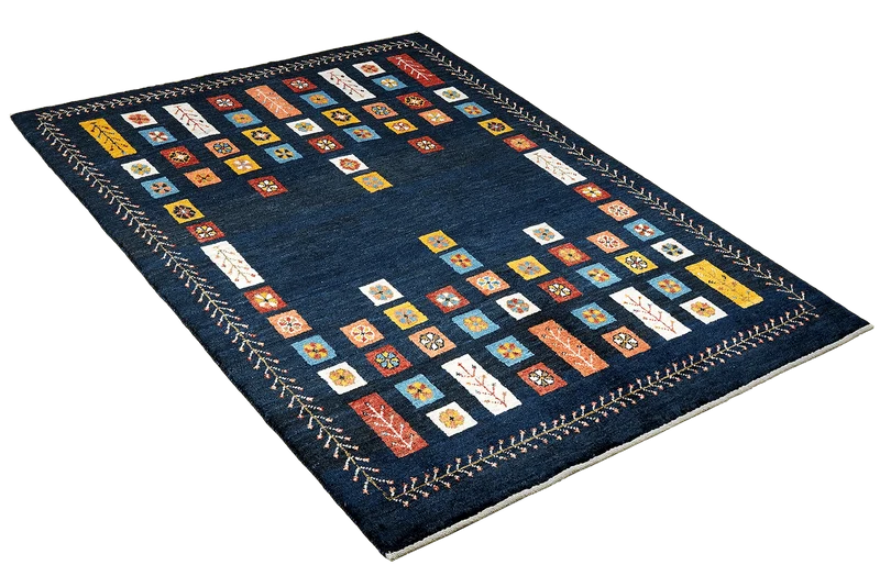 Rizbaf · Handgeknüpft – Blau, 182x125 cm