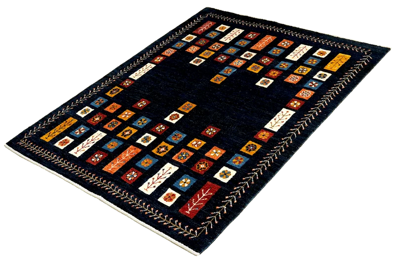 Rizbaf · Handgeknüpft – Blau, 182x125 cm