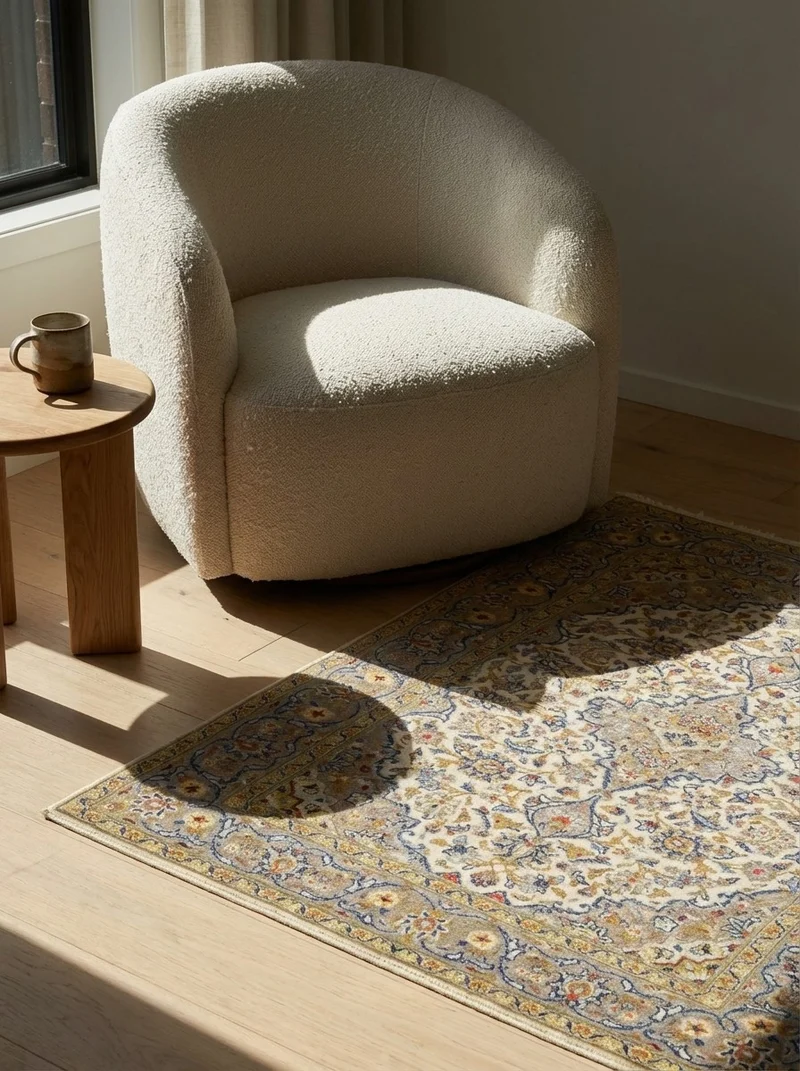 Kashan · Handgeknüpft – Beige, 169x113 cm