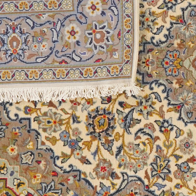 Kashan · Handgeknüpft – Beige, 169x113 cm