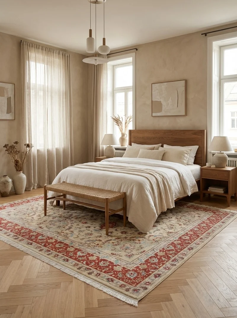 Tabriz 50 Raj · Handgeknüpft – Beige, 350x250 cm