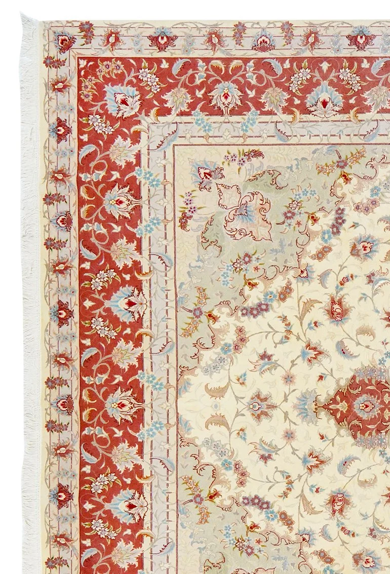 Tabriz 50 Raj · Handgeknüpft – Beige, 350x250 cm