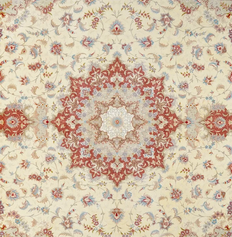 Tabriz 50 Raj · Handgeknüpft – Beige, 350x250 cm