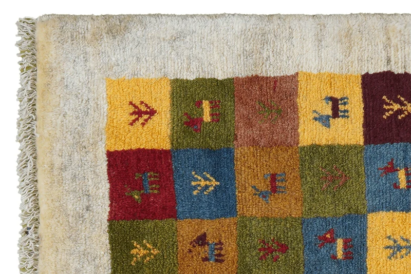 Gabbeh Sonnat · Handgeknüpft – Bunt, 90x61 cm
