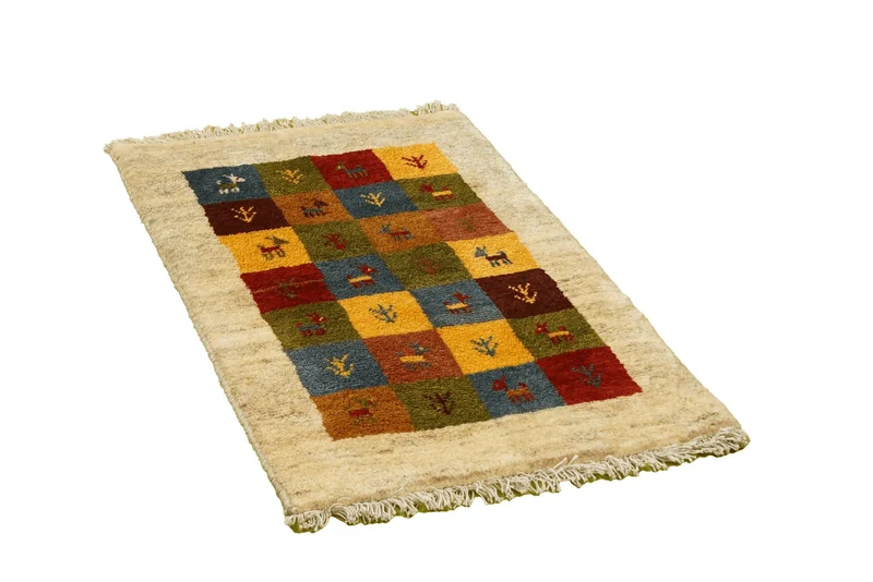 Gabbeh Sonnat · Handgeknüpft – Bunt, 90x61 cm