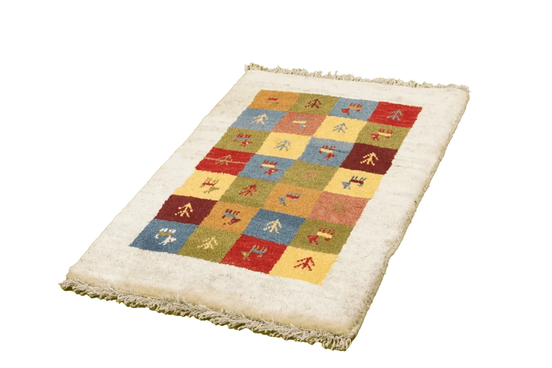 Gabbeh Sonnat · Handgeknüpft – Bunt, 90x61 cm