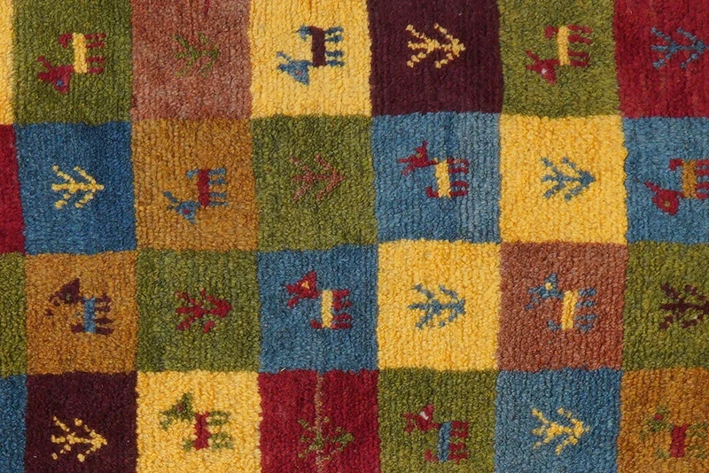 Gabbeh Sonnat · Handgeknüpft – Bunt, 90x61 cm