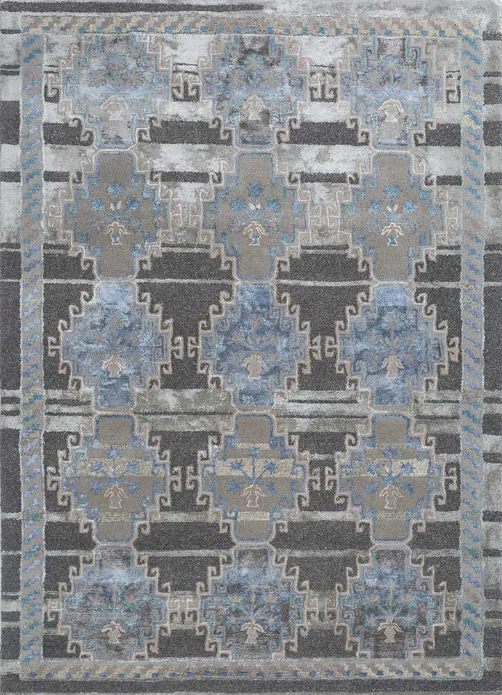 Wollteppich - 150 x 240 cm - grau