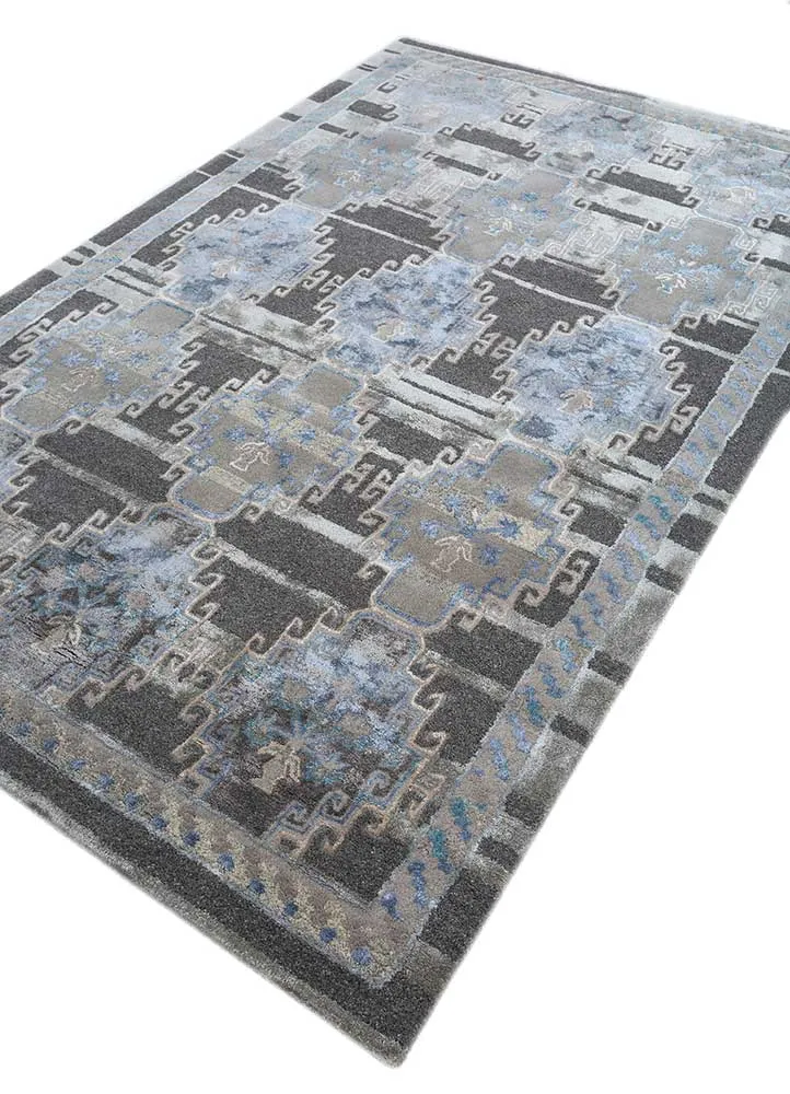 Wollteppich - 150 x 240 cm - grau