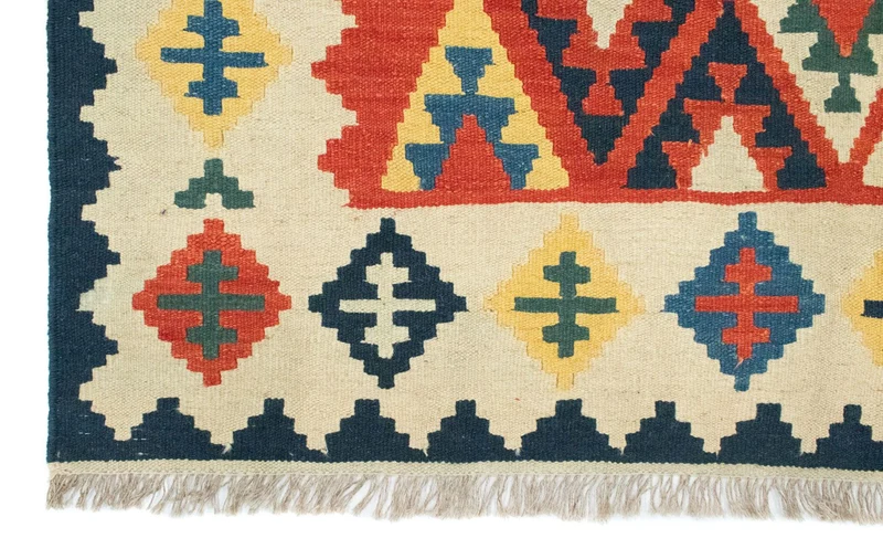 Kelim Teppich - Splash 153 x 205 cm - rot