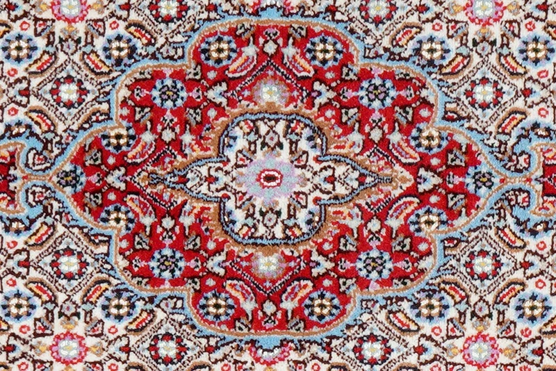 Moud Mahi · Handgeknüpft – Beige, 123x77 cm