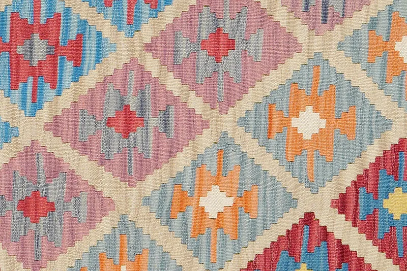 Kelim Gashgai · Handgewebt – Beige, 189x122 cm