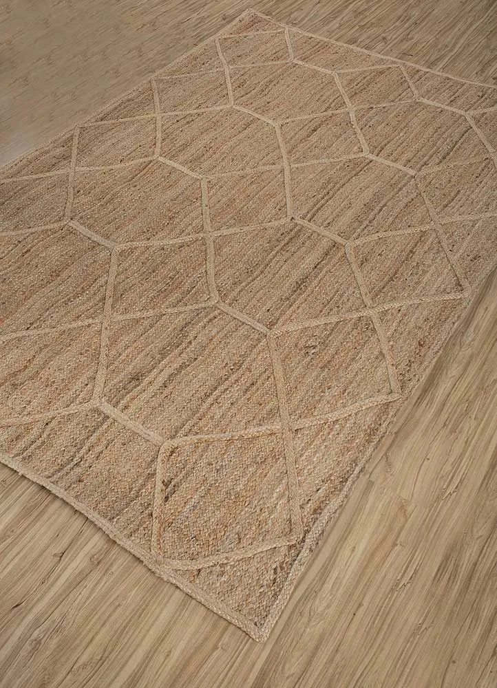 Juteteppich - 165 x 225 cm - dunkelbeige