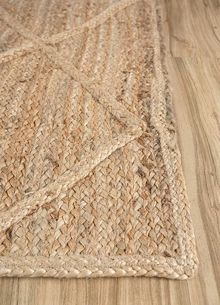 Juteteppich - 165 x 225 cm - dunkelbeige