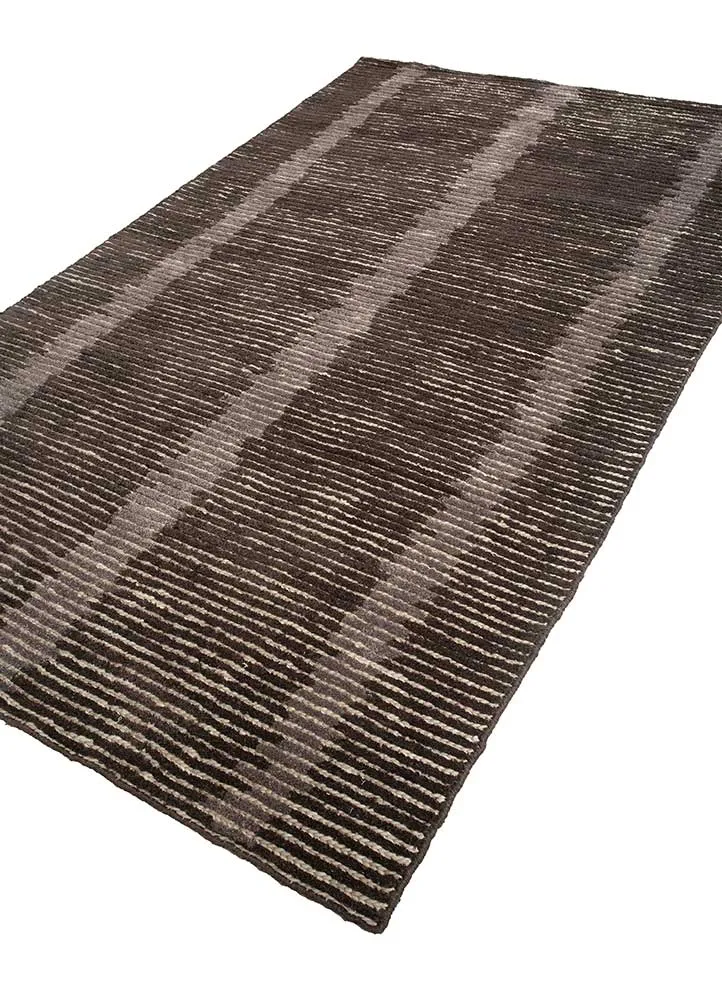 Wollteppich - 150 x 255 cm - dunkelbraun