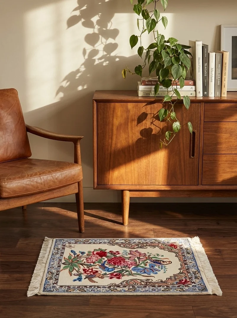 Isfahan · Handgeknüpft – Beige, 53x39 cm