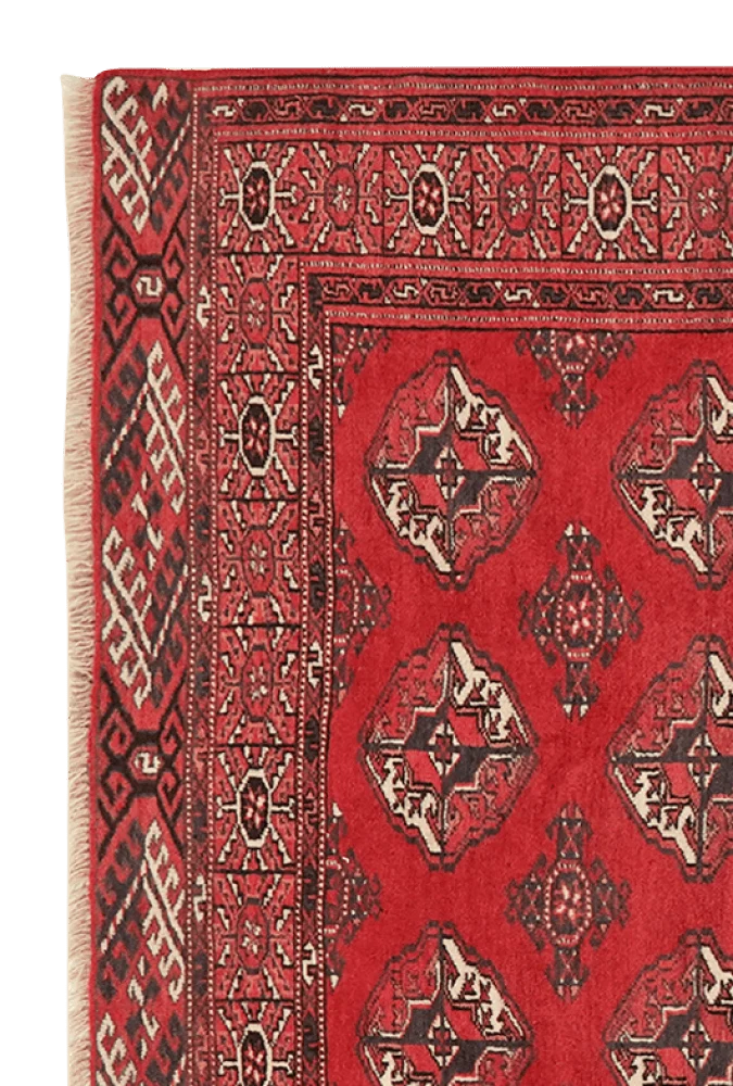 Turkman · Handgeknüpft – Rot, 136x107 cm